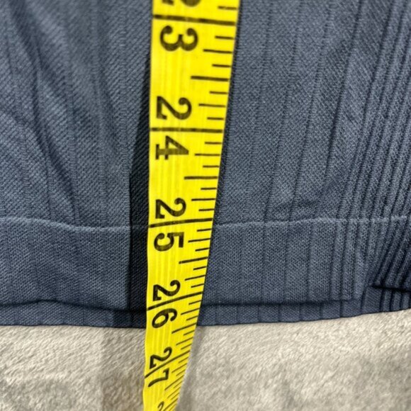 Athleta Flurry Seamless Henley Long Sleeve Top Womens Large Gray Blue Stretch - Picture 12 of 12